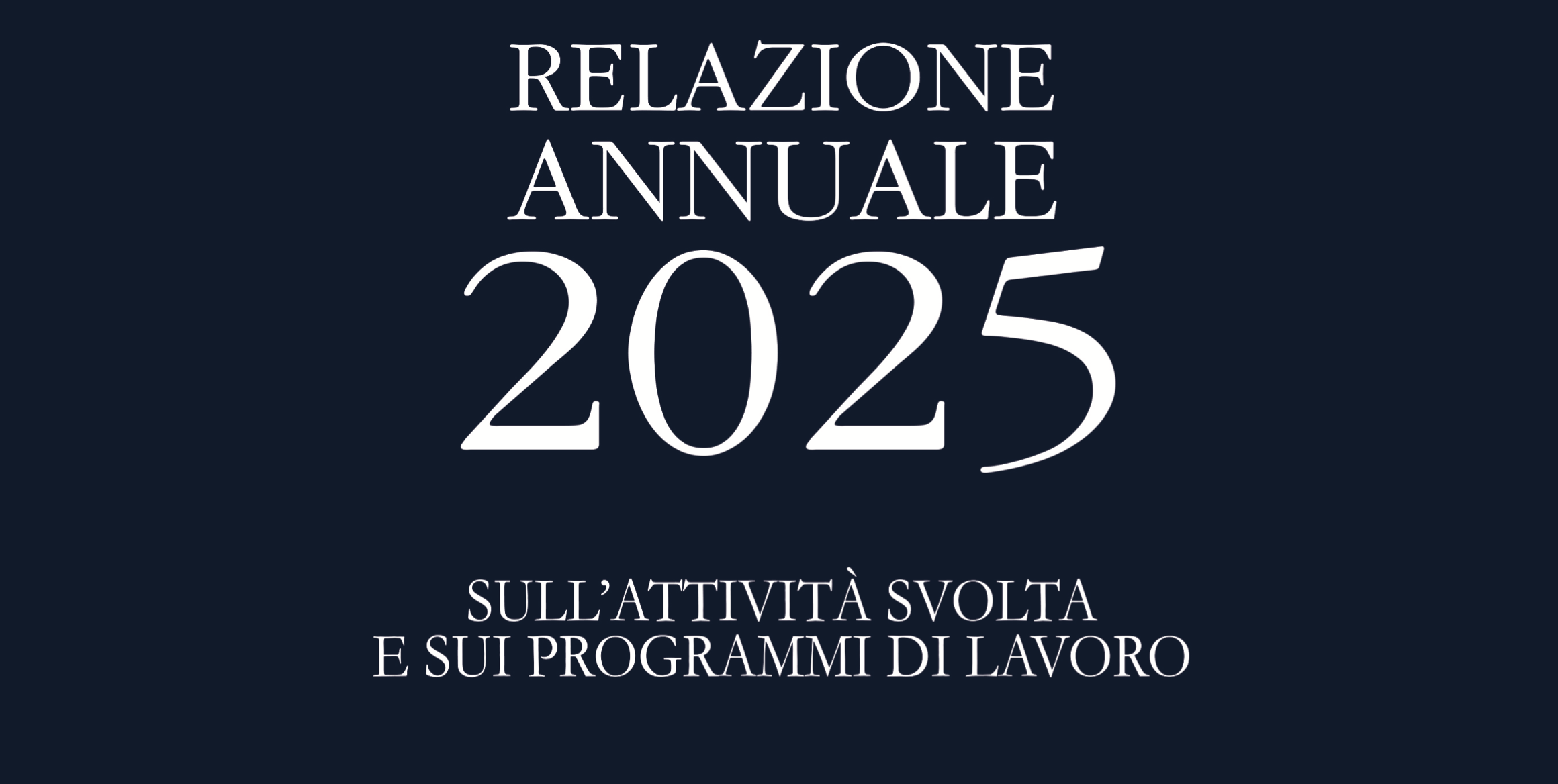 Cover Relazione annuale